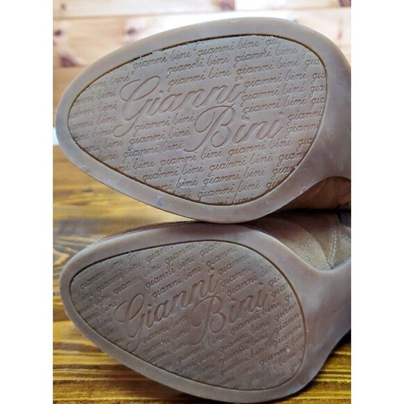 Gianni Bini Brown Leather Fringe Pointy Ankle Western Boots Booties Size 9.5 - Picture 10 of 12